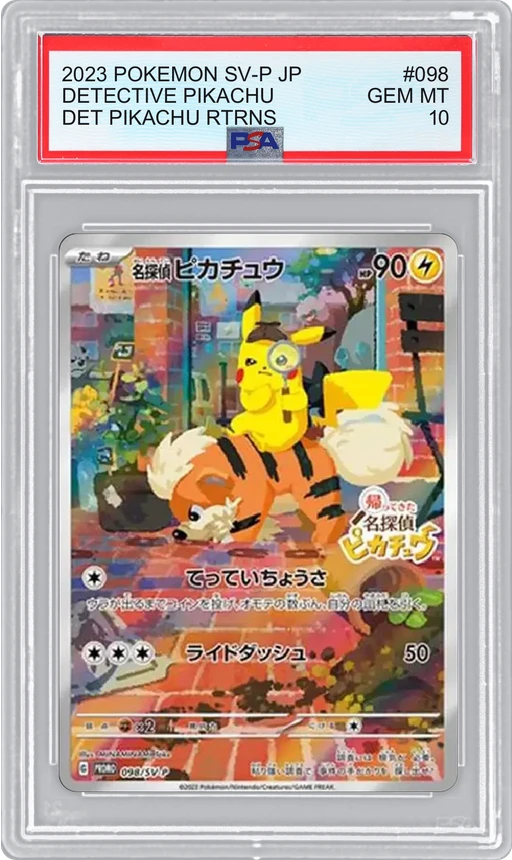 2023 POKEMON SV-P JP DET PIKACHU RTRNS DETECTIVE PIKACHU #098 PSA 10