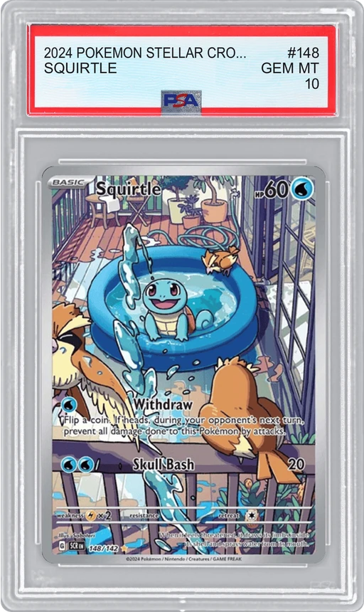 2024 POKEMON STELLAR CROWN SQUIRTLE #148 PSA 10