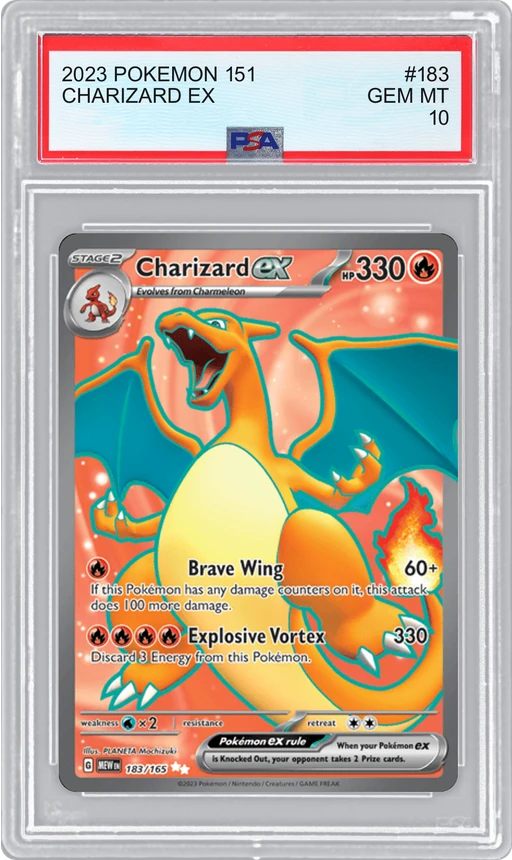 2023 POKEMON 151 CHARIZARD EX #183 PSA 10