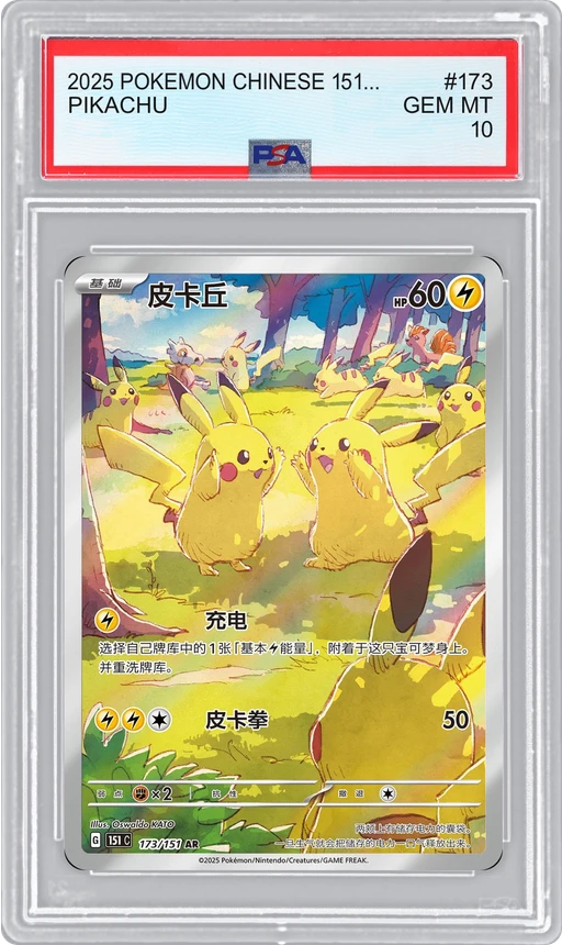 2025 POKEMON CHINESE 151 COLLECT PIKACHU #173 PSA 10