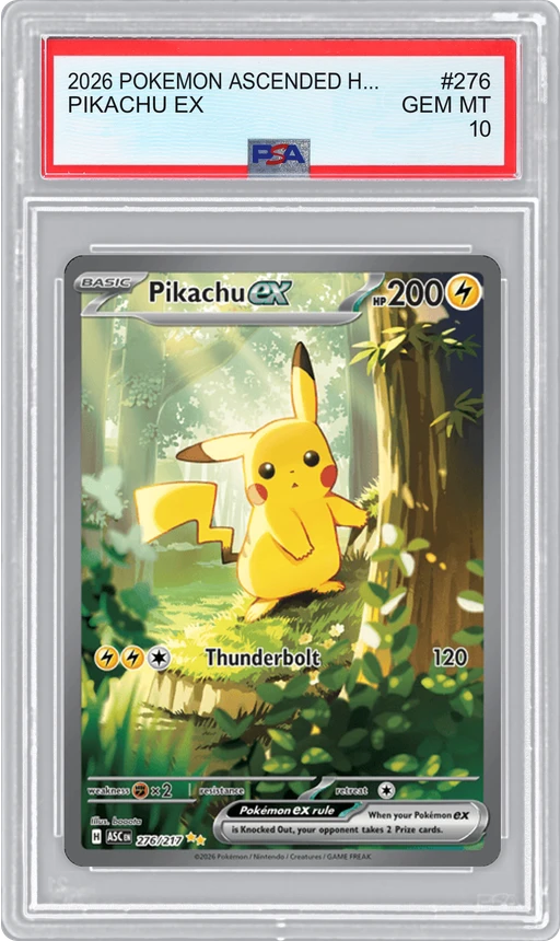 2026 POKEMON ASCENDED HEROES PIKACHU EX #276 PSA 10