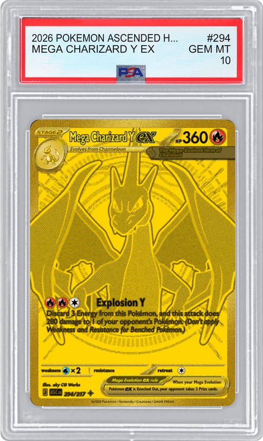 2026 POKEMON ASCENDED HEROES MEGA CHARIZARD Y EX #294 PSA 10