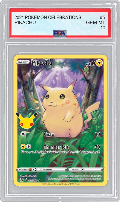2021 POKEMON CELEBRATIONS PIKACHU #5 PSA 10