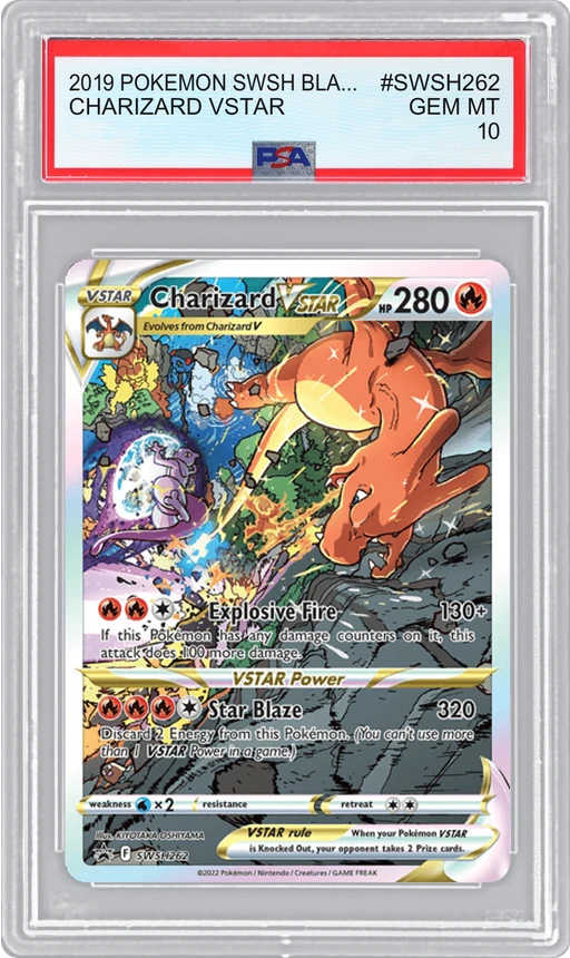 2019 POKEMON SWSH BLACK STAR PROMOS CHARIZARD VSTAR #SWSH262 PSA 10