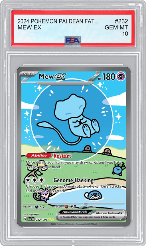 2024 POKEMON PALDEAN FATES MEW EX #232 PSA 10